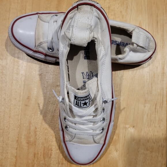 Converse Chuck Taylor Women Sz 8 All Star Shoreline Slip-On White Sneaker Shoes - Picture 2 of 7